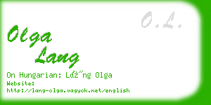 olga lang business card